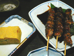 あなご入り玉子焼きと、肝焼き