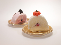 レアチーズと、ブルーベリーの断面だよ