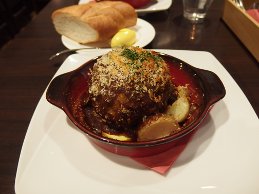 文明堂カフェのハンバーグ