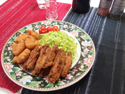 チキンとピザと
