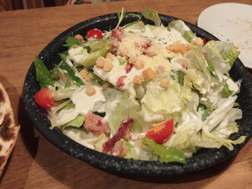 500円ピザ、シーザーサラダ