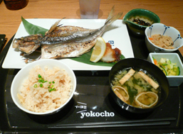 焼き魚(アジ)の定食
