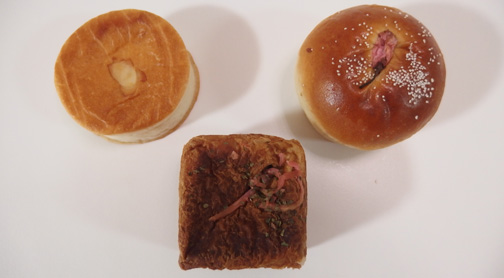 渋谷あんぱん、四角い焼きそばパン、チーズパン