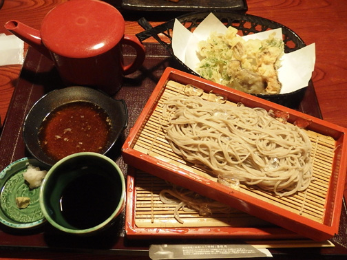 松茸の天ぷらそば