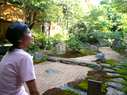 廊下から眺める庭園