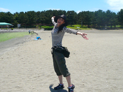 海の公園に着いた