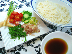 そうめんと谷中しょうが