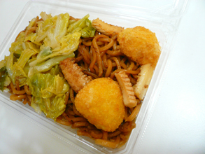 いもフライ&イカ入り焼きそば