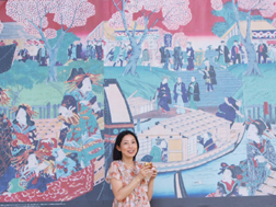 浮世絵が飾られている